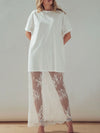 Play Me Your Mix Tape Dress in White