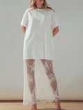Play Me Your Mix Tape Dress in White
