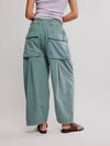 Costa Straight Harem Pant in Stormy Sea