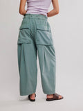 Costa Straight Harem Pant in Stormy Sea