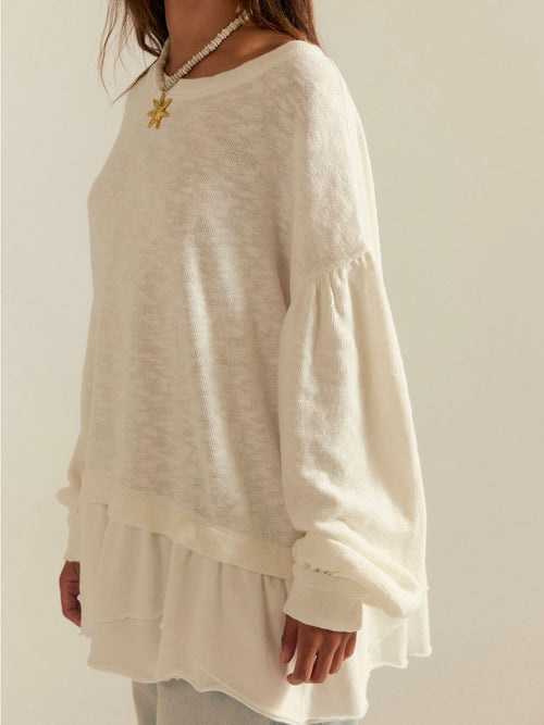 Maddie Long Sleeve in Clean Ivory