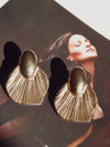 Jasper Textured Leaf Earrings
