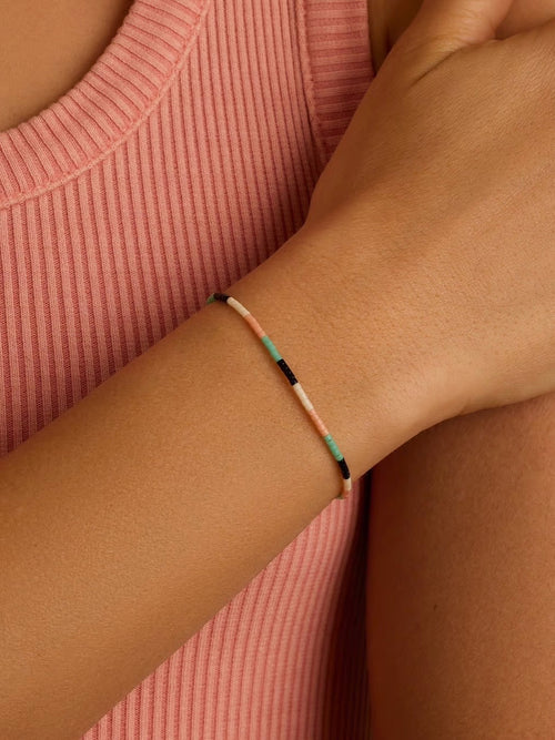 Gigi Stripe Adjustable Bracelet in Palm Desert