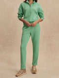 The Rolled Cuff Pant 25 in Green Spruce