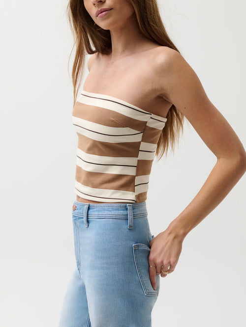 Beverly Tube Top in Desert Egret