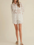 Evening Eyelet Shirt in White