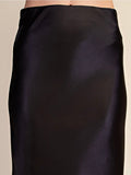 All That Glitters Midi Skirt in Black