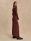 Burnet Zip Knit Maxi Dress in Cinnamon