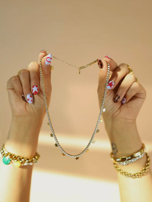 Julietta Star Charm Tennis Necklace