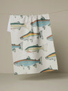 Hooked On Fishing Tea Towel