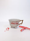 Let's Get Holly Jolly Vintage Teacup