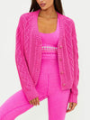 Teagan Cardigan in Electric Pink Cable