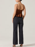 Paislee Top in Brown
