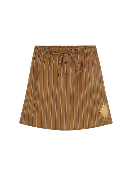 Off Duty Mini Skirt in Caramel Cafe