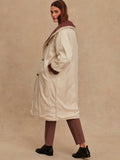 Annalise Reversible Wrap Coat in Deep Mahogany
