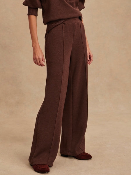 The Wide Leg Pant 28 in Coffee Bean Marl