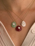 Attica Stone CZ Pendant Necklace in Green