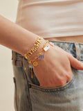 University of Kansas Two Piece Charm & Slogan Bracelet
