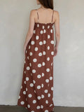 Millie Polka Dot Dress in Brown