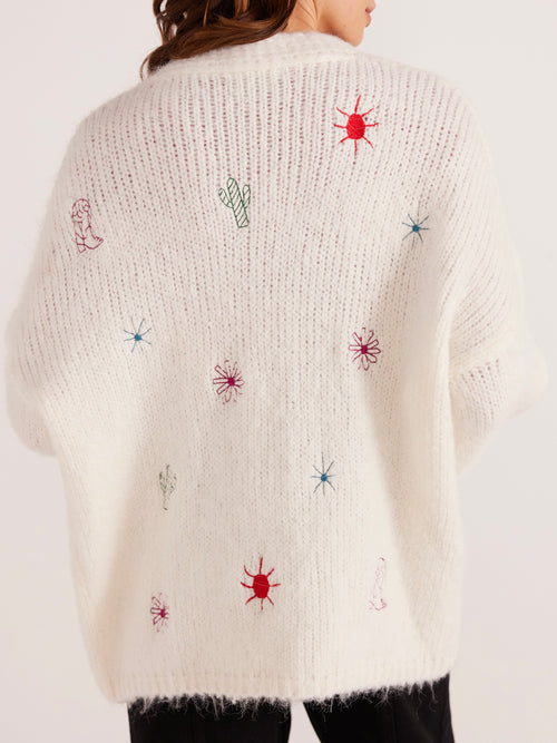 Rosalie Motif Knit Jumper in Ivory