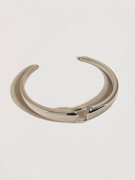 Freddy Hoop Bangle in Silver