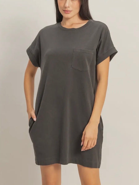 When's Tee Time Mini Dress in Black