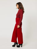 Sailor Velvet Pant in Ruby