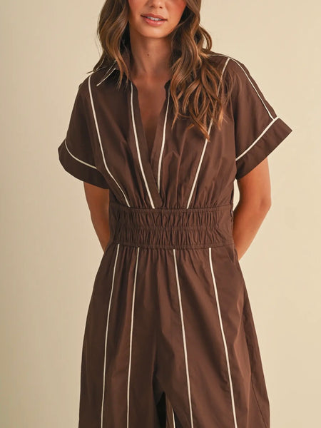 So Jealous Jumpsuit in Brown