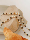 Arrow Beaded Necklace in Brown