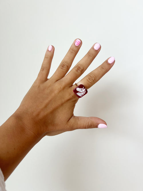 Porcelain Symbol Ring in Horse
