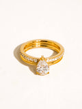 Eirwen Pear CZ Stack Ring