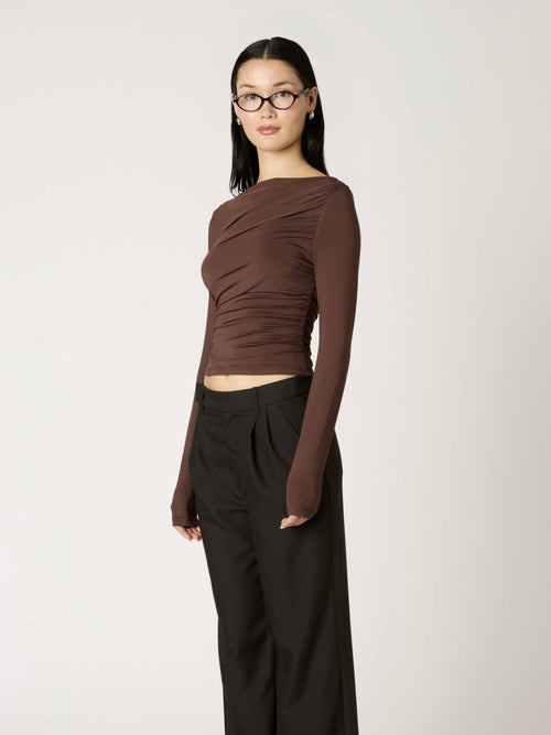 Isabeau Top in Espresso