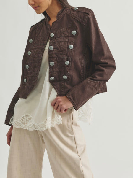 Fiori Skirt in Brown Plaid