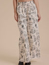 On The Town Printed Pants in Ecru