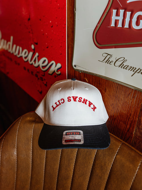 Kansas City Trucker Hat in Ivory & Black