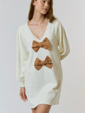 Be The Present Sweater Dress in Cream