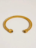 Vail Braided Bangle in Brown