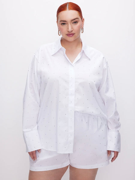 Embellished Good Shirt in White