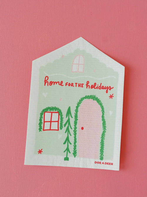 Home For The Holidays Swedish Dishcloth