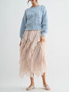 She's Magic Ruffle Skirt in Blush