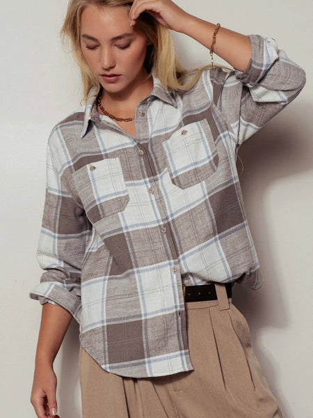 Way Out West Flannel Shirt in Truffle