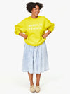 Masculin Féminin Oversized Sweatshirt in Citron
