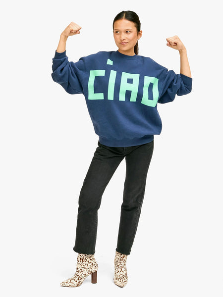 Oversized Sweatshirt in Ciao Navy & Mint