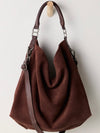 Suzie Suede Slouch Tote in Espresso