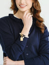 One Bam Bird Mahjong Tile Pearl Bracelet