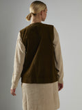 Tini Bit Vest in Olive Cord