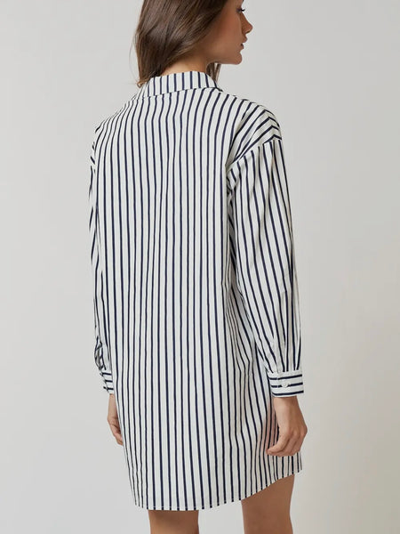 To The Boat Stripe Mini in Navy