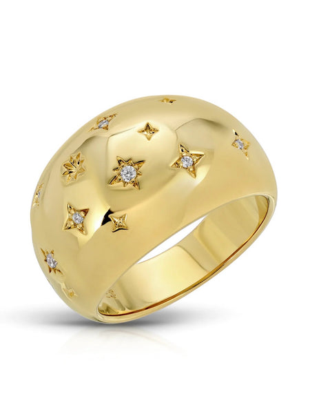 Cosmic XL Dome Ring in Gold
