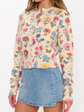 Cafe Cardigan in French Floral Knit