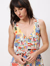 Achouak Midi Dress in Marche Blanc